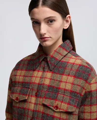 Aspesi Camicia Mod.5438 - Check Rosso In Brown