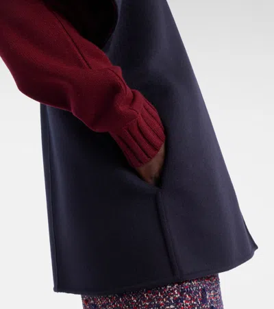 Gucci Reversible Blue Coat With Gg Pattern Women