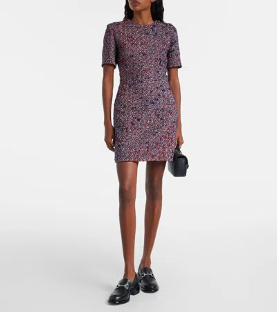 Gucci Textured Wool Dress Featuring Signature Buttons In Red