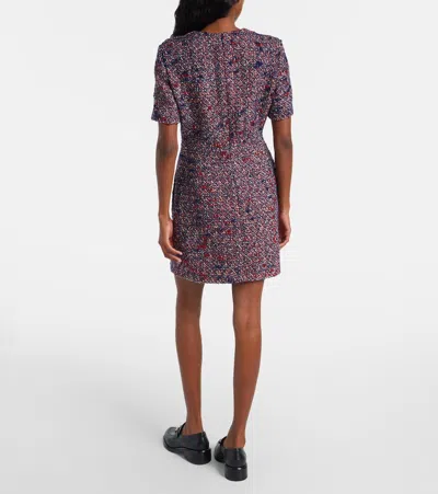 Gucci Textured Wool Dress Featuring Signature Buttons In Red