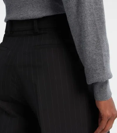Gucci Wool Wide-leg Pants In Black