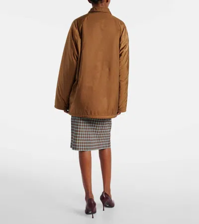 Prada Fleece-lined Re-nylon Jacket In Brown