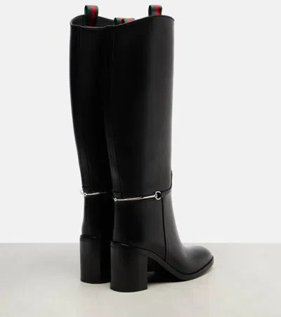 Gucci Damenstiefel Mit Schmalem Horsebit In Black