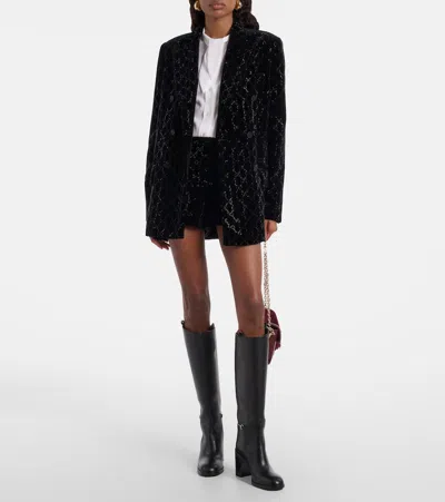 Gucci Damenstiefel Mit Schmalem Horsebit In Black