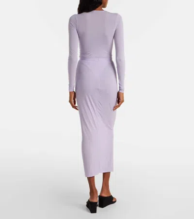 Wardrobe.nyc Wardrobe. Nyc Sheer Bodysuit In Purple