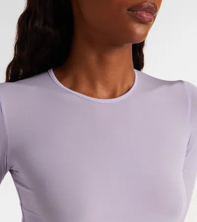 Wardrobe.nyc Wardrobe. Nyc Sheer Bodysuit In Purple