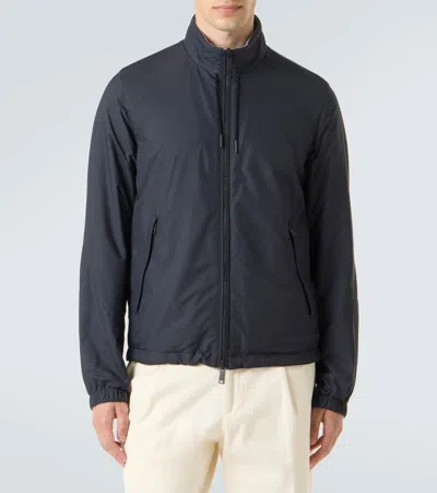 Zegna Reversible Blouson Navy In Blue