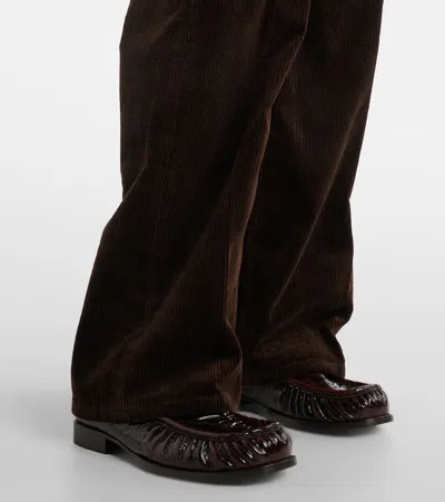 Polo Ralph Lauren High-rise Cotton Corduroy Wide-leg Pants In Brown
