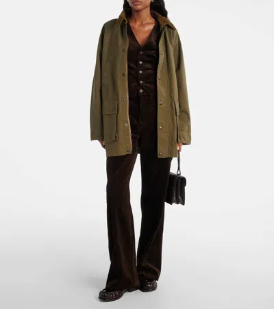 Polo Ralph Lauren High-rise Cotton Corduroy Wide-leg Pants In Brown