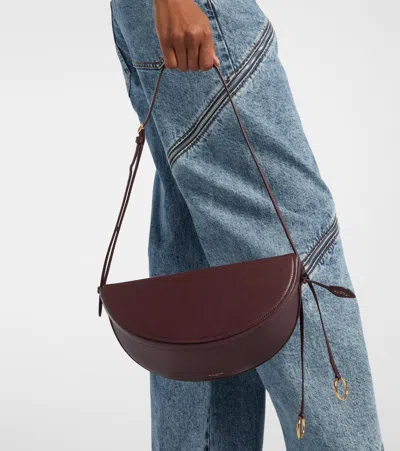 Alaïa East-west Goatskin Shoulder Bag In Burgundy