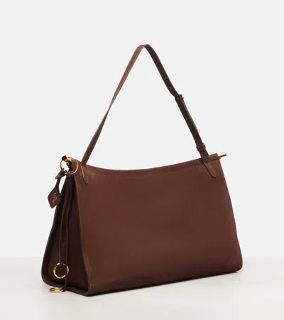 Alaïa Le Click Large Leather Shoulder Bag In Brown