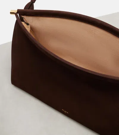Alaïa Le Click Large Leather Shoulder Bag In Brown