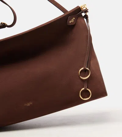 Alaïa Le Click Large Leather Shoulder Bag In Brown
