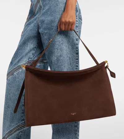 Alaïa Le Click Large Leather Shoulder Bag In Brown