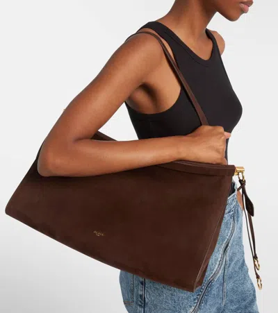 Alaïa Le Click Large Leather Shoulder Bag In Brown