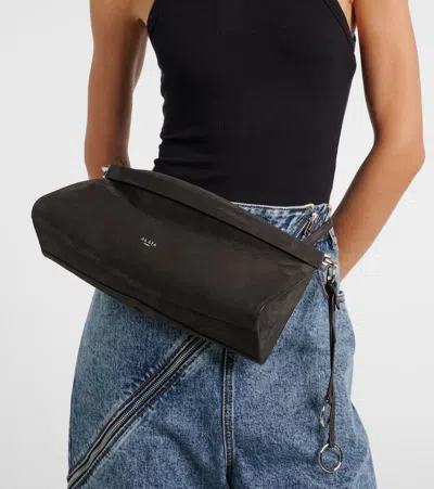 Alaïa Alaia Goatleather Shoulder Bag In Black