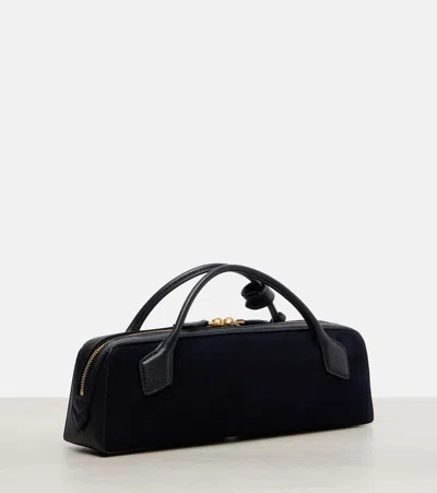 Alaïa Womens Noir Le Teckel Small Leather Shoulder Bag In Blue