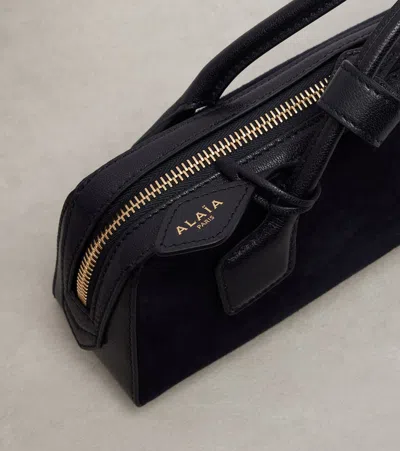 Alaïa Womens Noir Le Teckel Small Leather Shoulder Bag In Blue