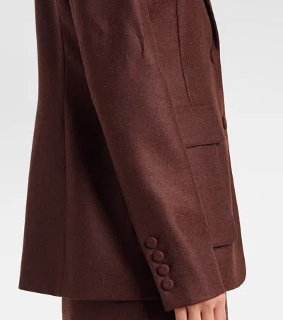 Gabriela Hearst Louisa Tailored Wool-cashmere Blazer In Brown