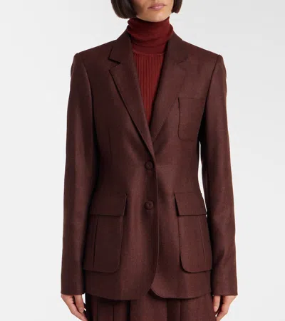Gabriela Hearst Louisa Tailored Wool-cashmere Blazer In Brown