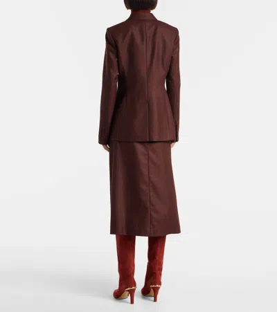 Gabriela Hearst Louisa Tailored Wool-cashmere Blazer In Brown