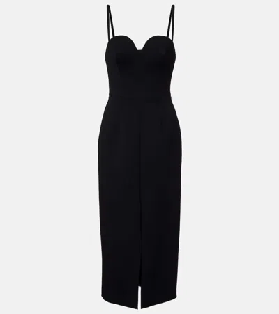 Givenchy Raw-edge Tailored Sleeveless Midi Dress In Black