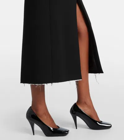 Givenchy Raw-edge Tailored Sleeveless Midi Dress In Black