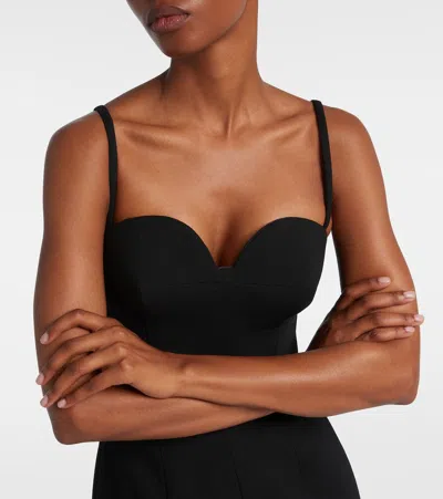 Givenchy Raw-edge Tailored Sleeveless Midi Dress In Black