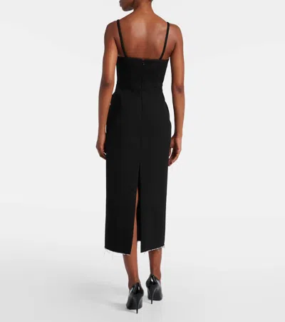 Givenchy Raw-edge Tailored Sleeveless Midi Dress In Black