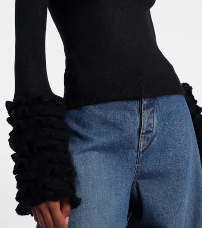 Alaïa Alaia Women Ruffled Sweater In Black