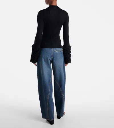 Alaïa Alaia Women Ruffled Sweater In Black