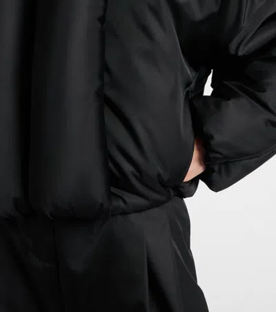 Alaïa Taffeta Padded Bomber Jacket In Black