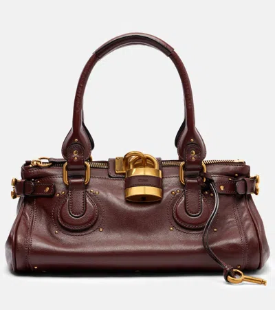 Chloé Chloe Women Chocolate Leather Paddington Shoulder Bag In Brown