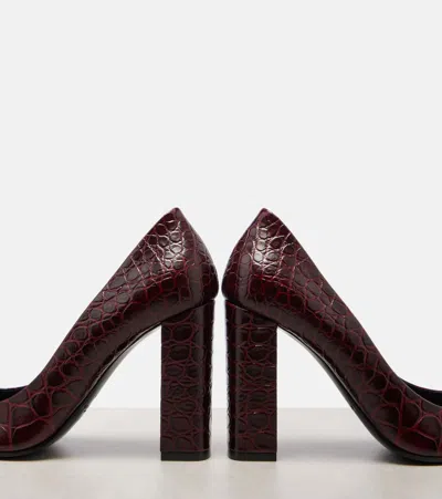 Alaïa Show Pointed Toe Lizard Embossed Pump In Animal Print