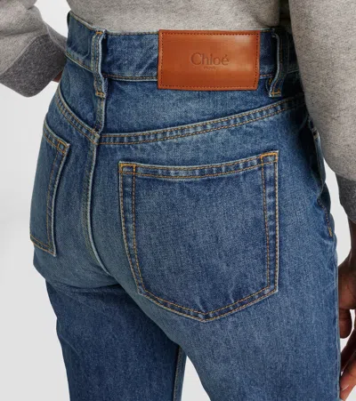 Chloé Rigid High-rise Straight-leg Jeans In Blue