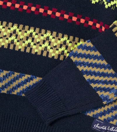 Scotch & Soda Fair Isle Jacquard Sweater In Multi