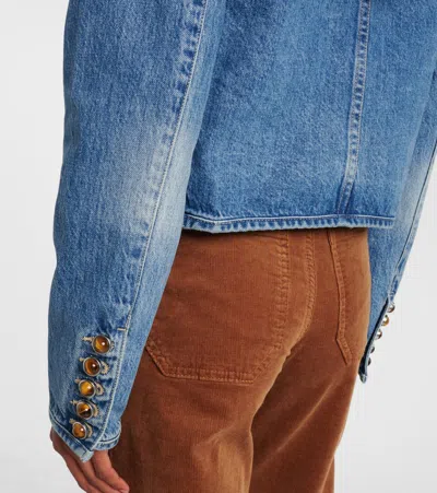 Veronica Beard Brandy Tailored Denim Jacket In Blue