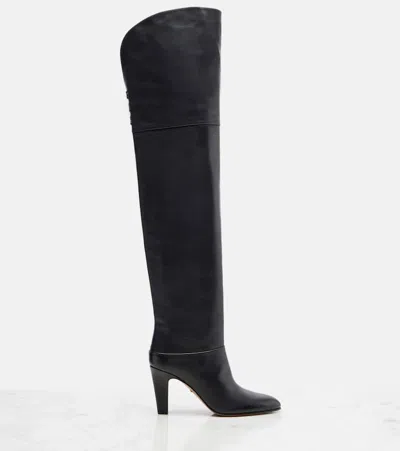 Chloé Eve Leather Over-the-knee Boots In Black