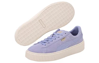 Puma (wmns)  Suede Platform Satin Purple In Blue