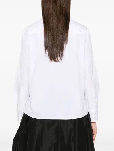 Alexander Mcqueen Cotton Shirt With Oversized Collar In White