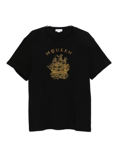 Alexander Mcqueen Black T-shirt With Print
