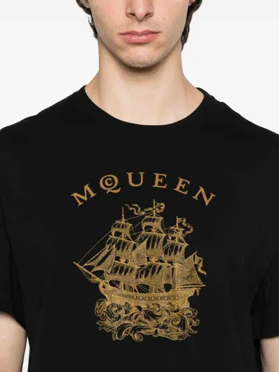 Alexander Mcqueen Black T-shirt With Print