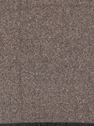 Brunello Cucinelli Cashmere Mixed Scarf With Lurex Profiles In Gray