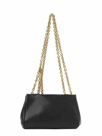 Chloé Chloe Small Heritage Shoulder Bag In Grained Leather In Black