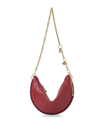 Chloé Chlo Halfmoon Leather Shoulder Bag In Red