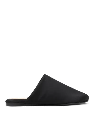 Carven Black Sandals With Soft Polyester Upper In Black