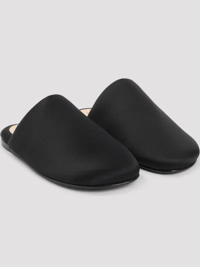 Carven Black Sandals With Soft Polyester Upper In Black