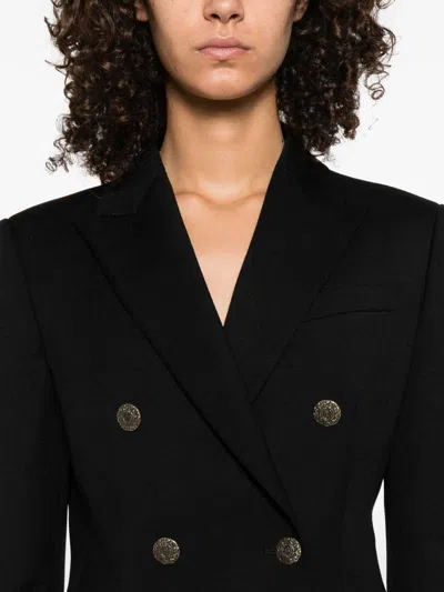 Dondup Black Doule-breasted Blazer In Black