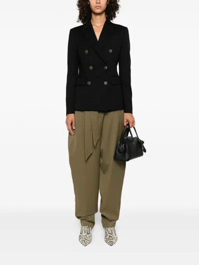 Dondup Black Doule-breasted Blazer In Black