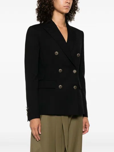 Dondup Black Doule-breasted Blazer In Black